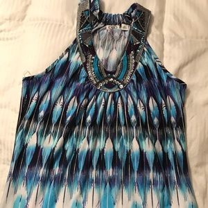 Sleeveless top with sequins